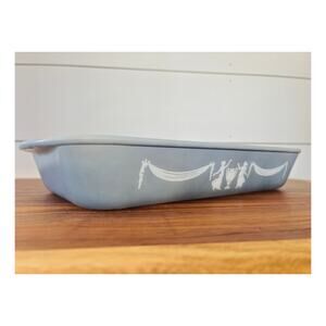 Vintage GlasBake Cameo Blue Baking Dish